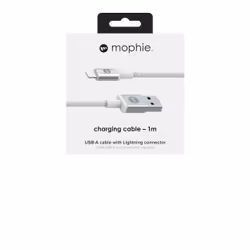 mophie Charge and Sync Cable-USB-A to Lightning 1M - White