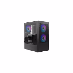 TALOS E3 MESH Gaming pc case, Mid-Tower ATX Case with Side Tempered Glass Panel and a Magnetic Dust Filter & 3 Built-in 120mm ...
