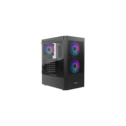 TALOS E3 MESH Gaming pc case, Mid-Tower ATX Case with Side Tempered Glass Panel and a Magnetic Dust Filter & 3 Built-in 120mm ARGB Fans, Tool-Free