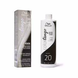 16oz) Wella Color Tango 4NN Espresso Brown Permanent Haircolor - 4NN + Developer (Vol. 20