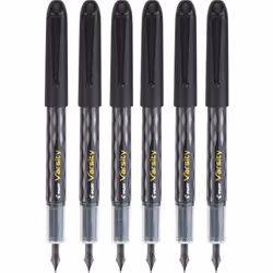 Pilot Varsity Disposable Fountain Pens Black Ink (90010) Pack of 6