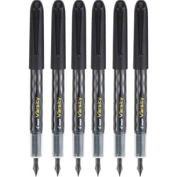 Pilot Varsity Disposable Fountain Pens  Black Ink (90010)  Pack of 6