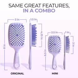 FHI Heat - UNbrush Detangling Brush Combo Pack - Original & Mini UNbrush Hairbrush for All Wet/Dry Hair Types - DuoFlex Anti Static Hair Brush, Vented