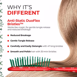UNbrush Mini Holiday Hair Brush for Pain-Free Brushing On All Wet/Dry Hair Types - Mini UNbrush Detangling Brush with Durable Anti-Static Bristles  Li