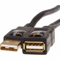 AmazonBasics USB 2.0 A, M/F, 2m USB cable USB A Black