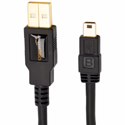 AmazonBasics USB 2.0 A/USB mini B, 0.9m USB cable USB A Mini-USB B Black