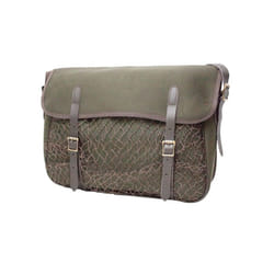 BISLEY canvas game bag - leather and brass fittings shooting and hunting bag - loden green