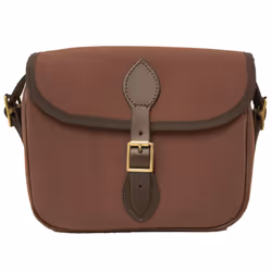BISLEY shotgun cartridge bag - 75 or 100 capacity - leather and brass fittings - fox tan, 100