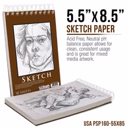 US Art Supply 20 Piece Artist Drawing  Sketch and Painting - Paper and Brush Accessory Pack
