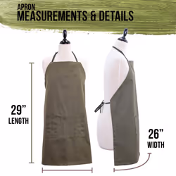 U.S. Art Supply Extra Large Canvas Adjustable Artist Apron - Size: 29"""" x 26""""