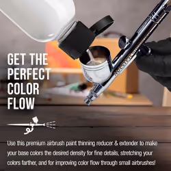 U.S. Art Supply 4-Ounce Pint Airbrush Thinner for Reducing Airbrush Paint for All Acrylic Paints - Extender Base  Reducer to Thin Colors Improve Flow