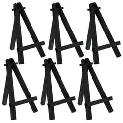 U.S. Art Supply 5 Mini Black Wood Display Easel Pack of 24  A-Frame Artist Painting Party Tripod Easel - Tabletop Holder Stand for Small Canvases  Kid