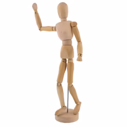 US Art Supply Wood 12"" Artist Drawing Manikin Articulated Mannequin with Base and Flexible Body - Perfect for Drawing The Hu ...