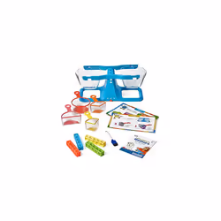 Let's Learn to Measure Activity Set, Kids Measuring Cups, Bucket Balance, MathLink Cubes and Activity Cards Set, Teacher Supplies, Classroom Supplies,