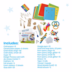 hand2mind Ultimate Inventor Toolkit  for Ages 5 and Up  10 Building Challenges and 250 Kids Building Materials  Building Toys  Kids Model Kits  Craft