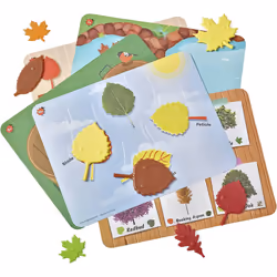 Learning Resources Sensory Leaves maths Activity Set, Pattern Play, Shape Puzzle, Pattern Blocks Cards, Maths Counters, Sorting...