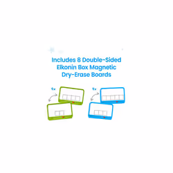 Elkonin Box Phoneme Magnetic Dry-Erase Board Set, Phoneme Frame Whiteboard With Built-in Slider For Segmenting & Blending Phonics, 2 3 4 5 Phoneme