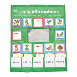 Learning Resources Daily Affirmations Pocket Chart, 3 yr(s), Multicolour