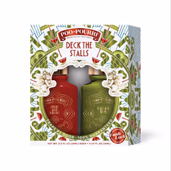 PooPourri Deck The Stalls Gift Set Berry and Bright 2 Fl Oz and Balsam Bum 2 Fl Oz Cranberry Cinnamon Balsam Fir and Ceda ...
