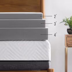 Lucid 2 Inch Mattress Topper Queen  Memory Foam  Bamboo Charcoal Infusion  Cooling Ventilation  Hypoallergenic  CertiPur Ce