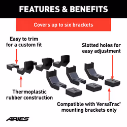 ARIES 2055160 VersaTrac Running Board Bracket Covers  6-Pack