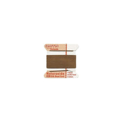Griffin Thick Silk Beading Cord  1mm/Size 16  Brown
