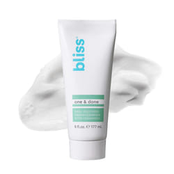 Bliss One & Done Daily Cream Facial Cleanser With Ceramides - Moisturizing Face Wash For Dry Skin - Cleanses & Removes Makeup in 1 Step- Clean  Vegan