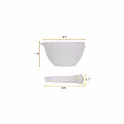 EISCO Porcelain Mortar & Pestle Set  2oz (60ml)  Unglazed Grinding Su