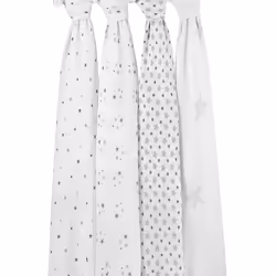 aden + anais Classic swaddles, Grey, White, Pattern, Cotton, Boy/Girl, Machine wash, 1200 mm