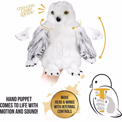 The Noble Collection Harry Potter Hedwig Electronic Interactive Puppet Plush }700g NN8168 RK12S2