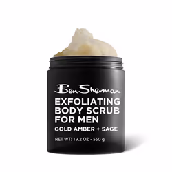Ben Sherman Exfoliating Body Scrub For Men with Shea Butter Vitamin A and C Moisturizing Hydrating Body Scrub for Healthy Ski ...