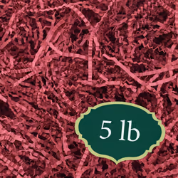 Arcadia Garden Products 5 lbs - Burgundy Crinkle Shredded Color Paper Filler Box Stuffing for Gift Wrapping & Crafts  Basket  ...