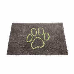 D.GS Pet Products Dirty Dog Doormats, Dog, Grey, Image, Rectangular, Microfiber, Machine wash