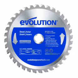 Evolution Mild Steel Carbide-Tipped Blade, 180 mm