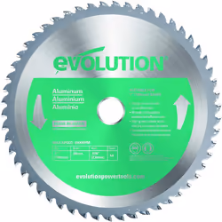 Evolution Power Tools EVOBLADEAL Evolution Aluminium Cutting Circular Saw Blade 180 x 2 x 20mm x 54T, 180 mm