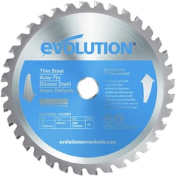 Evolution (T180TCT-68CS) - 180 mm Circular Saw Blade For Thin Steel (AKA Chop Saw Blade, TCT Saw Blade) - Carbide Tipped Metal Saw Blade Produces