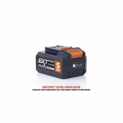 Evolution Power Tools Lithium Ion Battery Pack, 5Ah, 18V, Black/Orange (106-0003)
