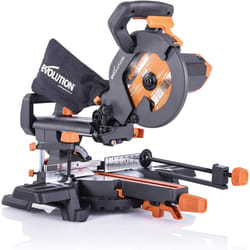 Evolution Power Tools R210SMS+ Sliding Mitre Saw With Multi-Material Cutting, 45 Bevel, 50 Mitre, 230mm Slide, 1500 W, 230 V