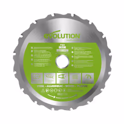 F165TCT-14T (Fury) Multi-Material TCT Blade Cuts Wood, Metal and Plastic, 165 mm
