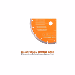 Evolution (PD230SEG-CS) - 230 mm Premium Multi Material Diamond Blade For Disc Cutters - Faster Cutting and Longer Blade Life - Ideal for Cutting