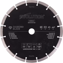 Evolution (D230SEG-CS) - 230 mm Diamond Blade For Disc Cutters - Segmented Edge For Cutting Masonry, Such as Brick, Reinforce ...