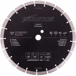 Evolution (D300SEG-CS) - 300 mm Diamond Blade For Disc Cutters - Segmented Edge For Cutting Masonry, Such as Brick, Reinforce ...