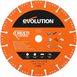 Evolution (MD230SEG-CS) - 230 mm Multi Material Diamond Blade For Disc Cutters - Superior Quality Diamonds - Segmented Rim Removes Debris From Cut -