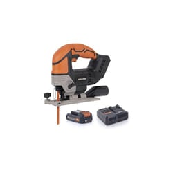 Evolution Power Tools R90JGS-Li Cordless Jigsaw - Includes 2Ah Battery, Charger & 5 Multi Purpose Blades, Black/Orange (103-0001A)