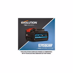 Evolution Power Tools R150RCP-Li Reciprocating Saw, Multi-Material Cutting - Includes 2Ah Battery, Charger, 2 Reciprocating Saw Blades