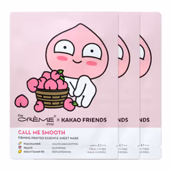 The Crme Shop APEACH CALL ME SMOOTH Printed Essence Sheet Mask 3 Pack