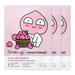 The Crme Shop APEACH CALL ME SMOOTH Printed Essence Sheet Mask 3 Pack