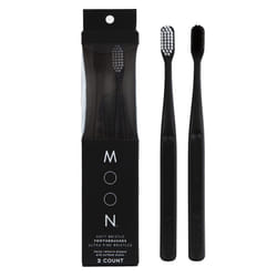 MOON Soft Bristle Toothbrush 2-Pack - Extra Soft Toothbrushes for Adults  Sensitive Gums & Teeth-Friendly - 720 Tapered Ultra-Fine Bristles per Brush