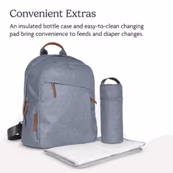 UPPAbaby Changing Backpack / Multiple Storage Compartments / Stroller Strap Attachment / Bottle Insulator and Changing Pad Included / Emmett/Gwen (Gre