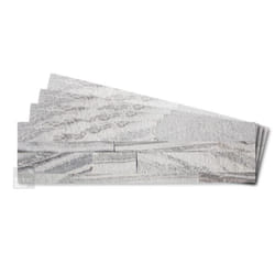 Tic Tac Tiles 4-Sheets Peel and Stick Self Adhesive Removable Stick On Kitchen Backsplash Bathroom 3D Stone Tiles (Sand Grey)